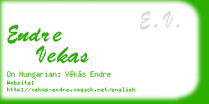 endre vekas business card